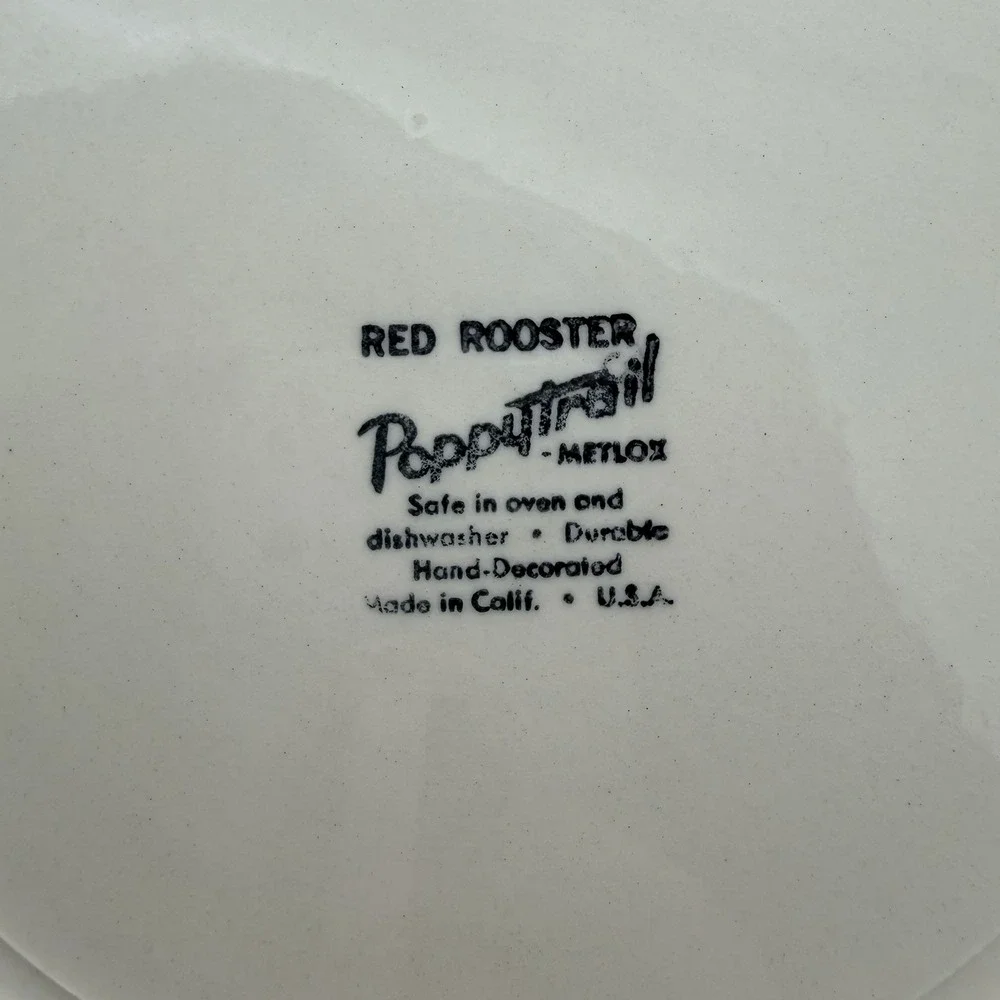 6 Vintage Metlox Poppytrail Red Rooster 10